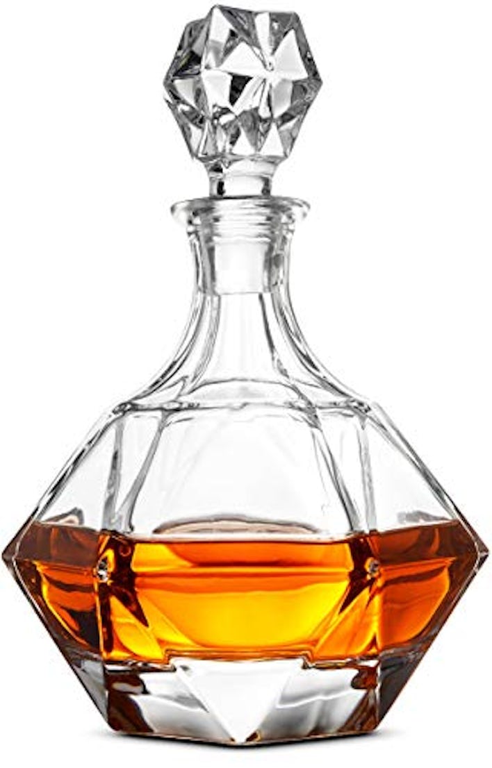 FineDine European Style Glass Whiskey Decanter
