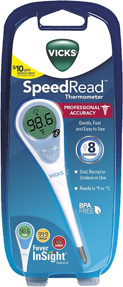 Having a quick-read thermometer is key when you're taking rectal temps on a sick baby.