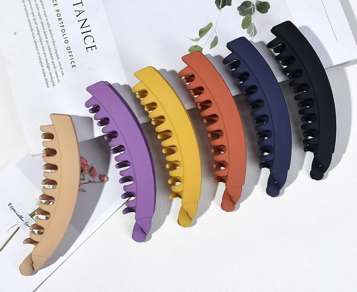 These colorful hair clips are the best banana clips for thick hair