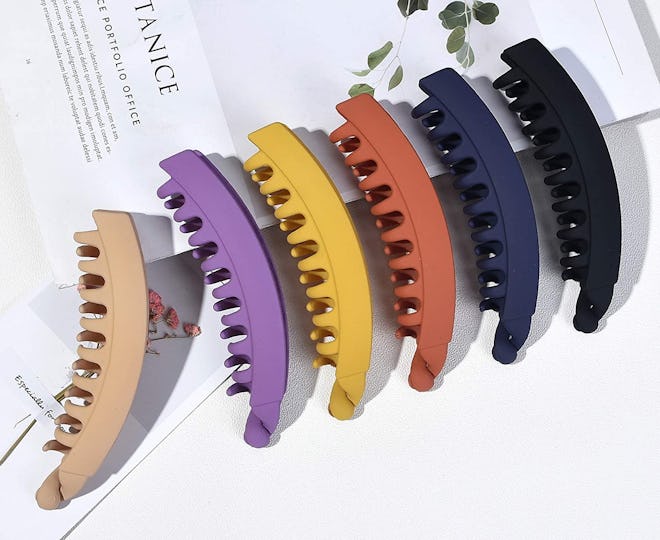 These colorful hair clips are the best banana clips for thick hair