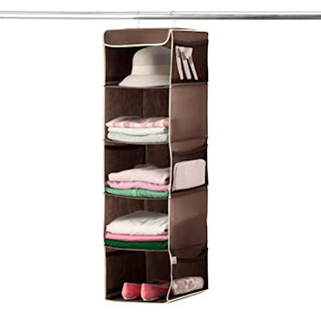 Zober 5-Shelf Hanging Closet Organizer Space Saver
