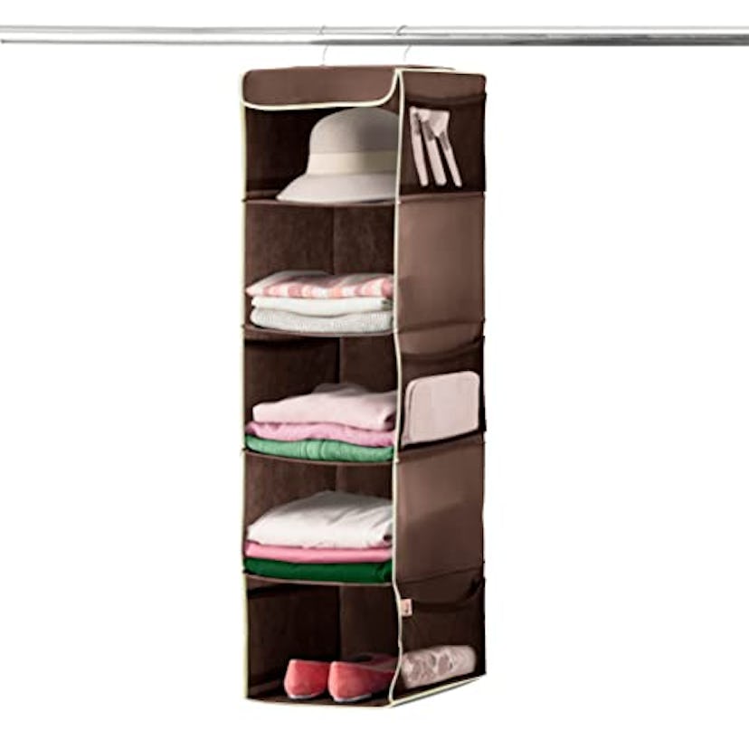 Zober 5-Shelf Hanging Closet Organizer Space Saver