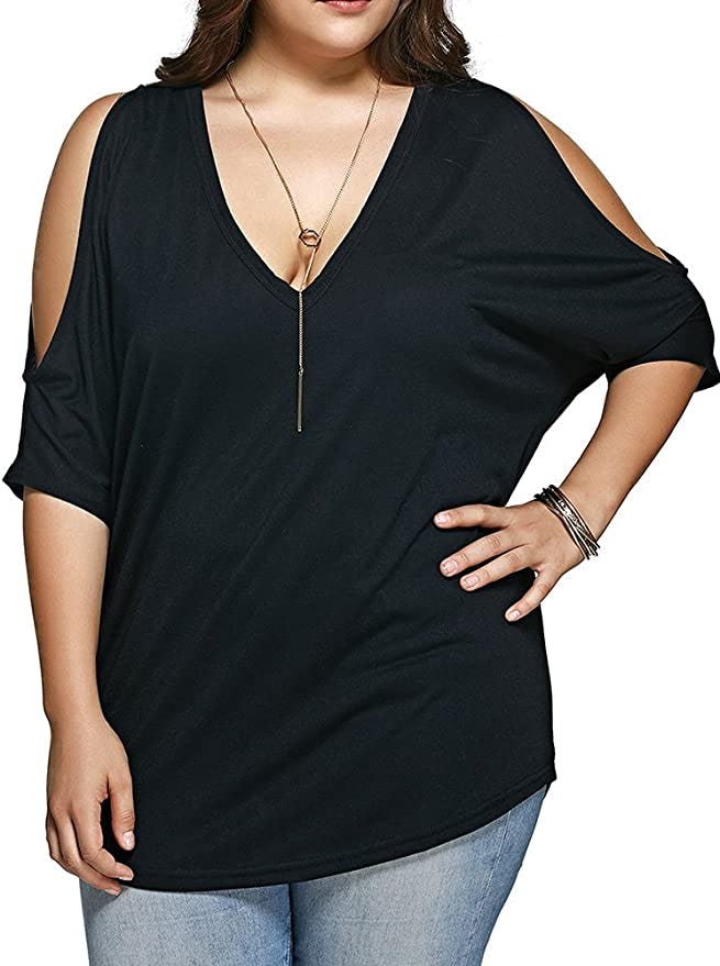 ALLEGRACE V Neck S Batwing Top