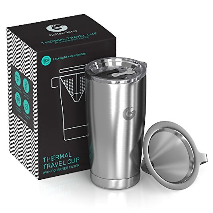 Coffee Gator Coffee Travel Mug - 20 oz Stainless-Steel, Vacuum Insulated Tea and Coffee Tumbler for ...