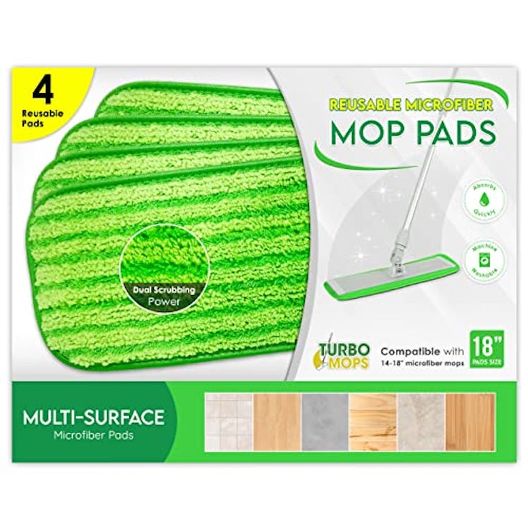 Turbo Microfiber Microfiber Mop Pads (4-Pack)