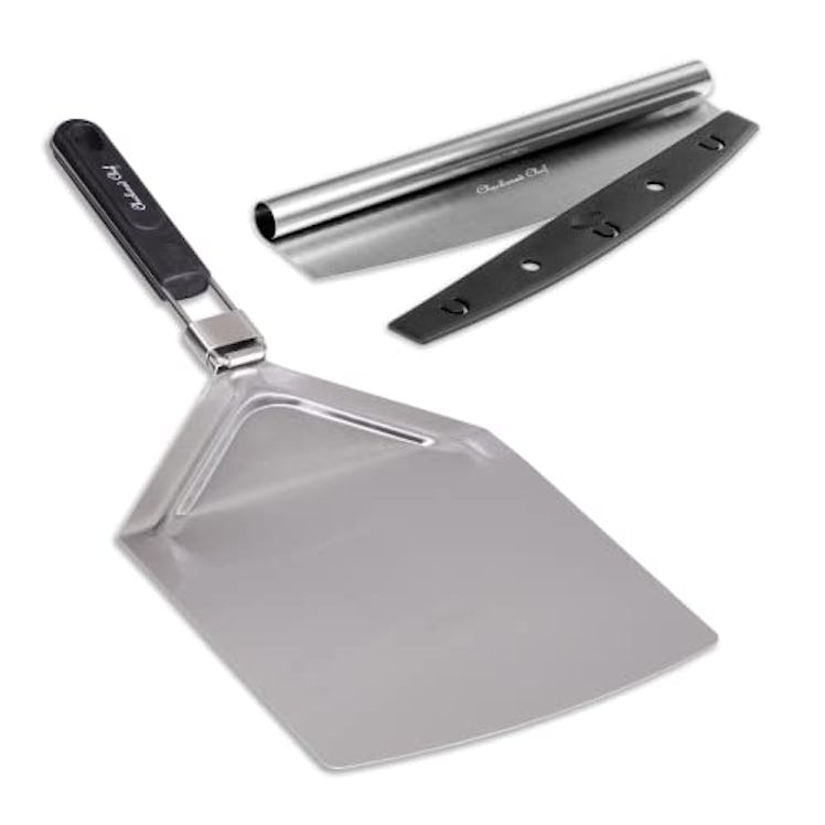 Checkered Chef Pizza Cutter With Stainless Steel Pizza Peel