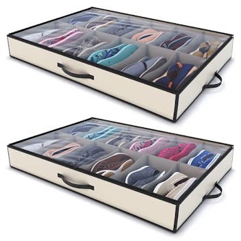 Woffit Under Bed Shoe Organizer (2-Pack)