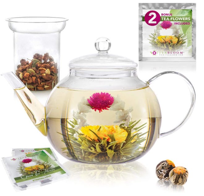 Teabloom Stovetop & Microwave Safe Glass Teapot