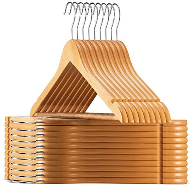 Zober Wooden Hangers (20-Pack)