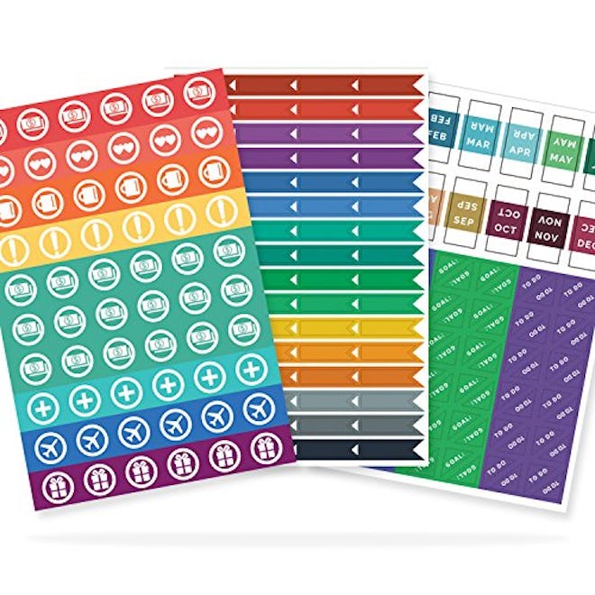 The Simple Elephant Stickers Productivity Planner Stickers (6 Sheets)