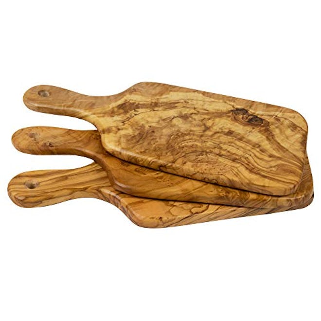 Thirteen Chefs Olive Wood Cheese Boards (3-Pack)
