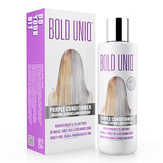 BOLD UNIQ Purple Conditioner for Blonde, Platinum & Gray/Silver Hair