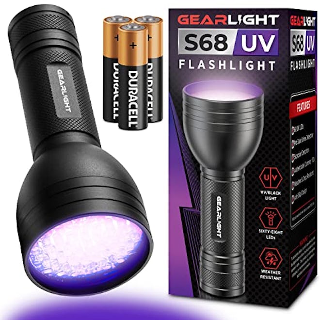 GearLight UV Flashlight with Batteries