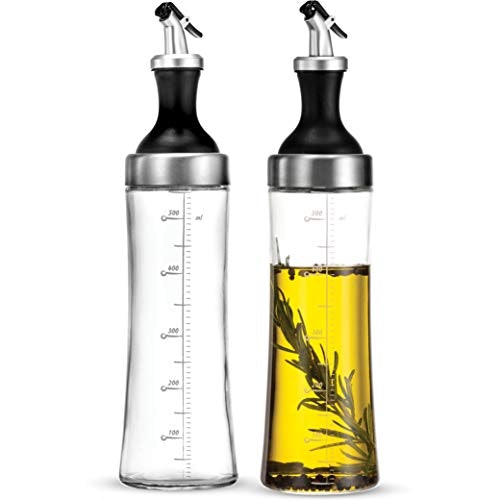 FineDine Superior Glass Oil and Vinegar Dispenser (Set of 2)
