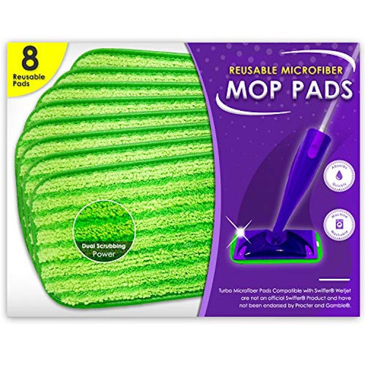 Turbo Microfiber Reusable Floor Mop Pads (8-Pack)