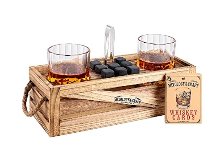 Mixology & Craft Whiskey Stones Gift Set (13 Pieces)