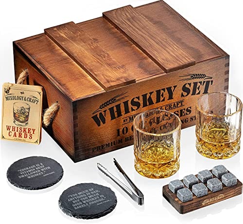 Mixology & Craft Whiskey Stones Gift Set 