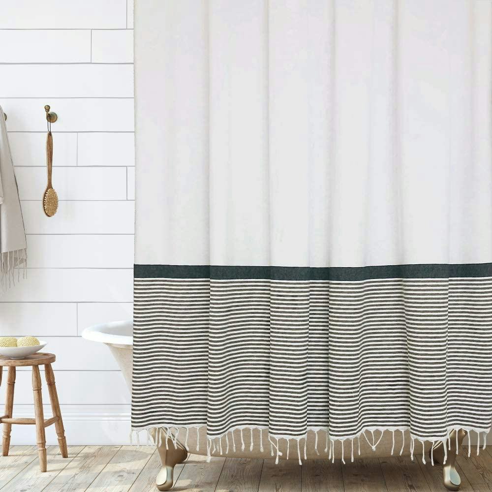 HALL &amp; PERRY Modern Farmhouse Shower Curtain