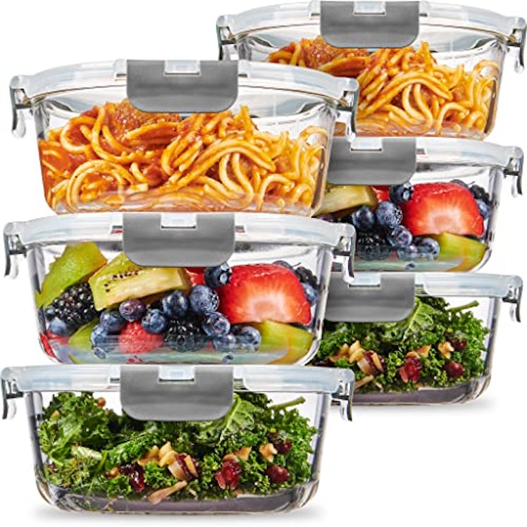 FineDine Glass Food Storage Containers (32 Oz.) (12 Pieces)