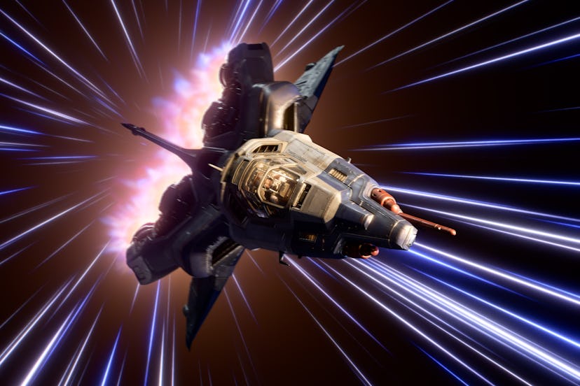 A retro Star Wars design space battleship that Pixar has used