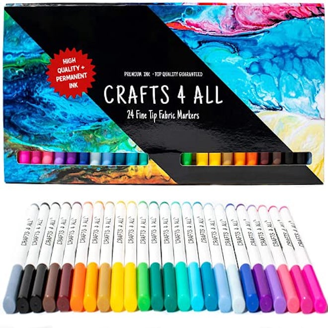 Crafts 4 All Fabric Markers (24-Pack)