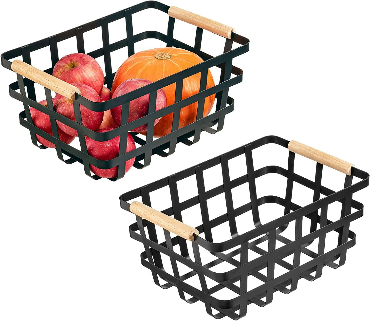 Black Farmhouse Baskets (Set of 2)