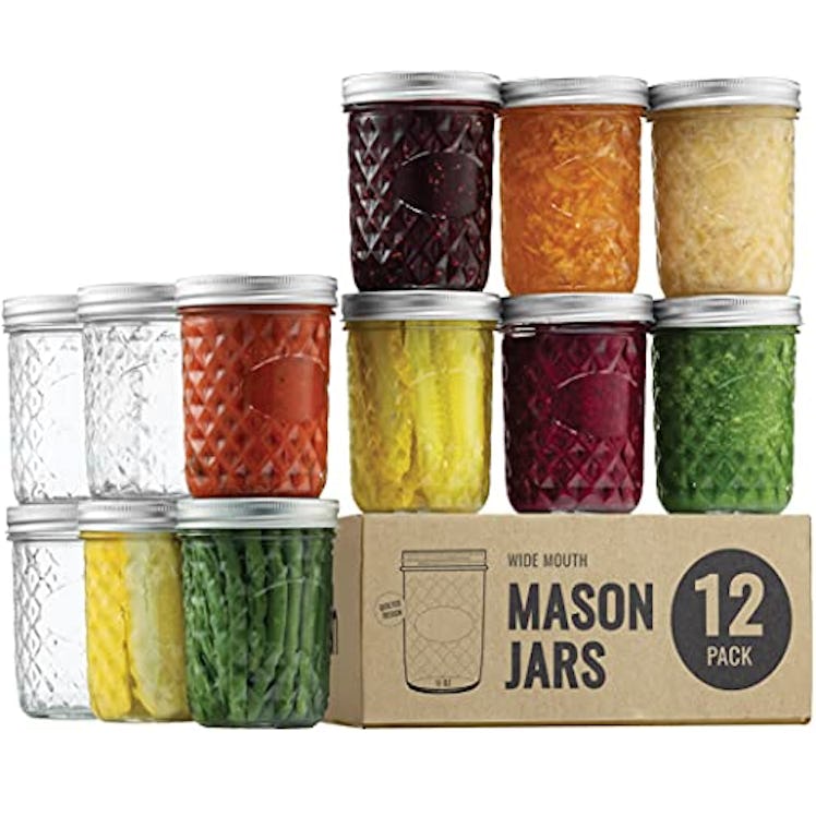 Paksh Novelty Mason Jars (16-Ounce, 12-Pack)