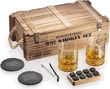 Mixology & Craft Store Whiskey Stones Gift Set