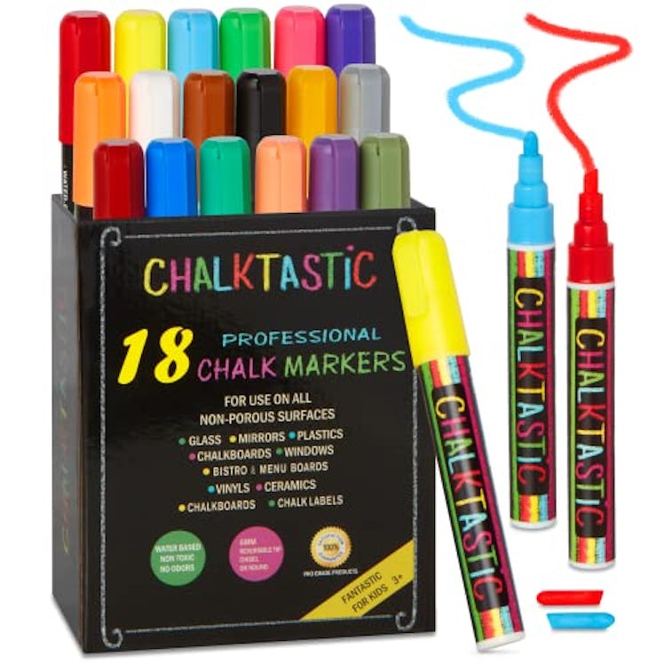 CHALK MARKERS Glass & Window Paint Marker Pens (18-Pack)