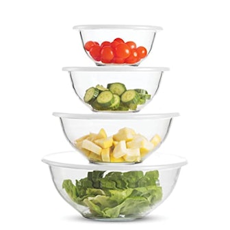 Superior Glass Mixing Bowls with Lids (8 Pieces)