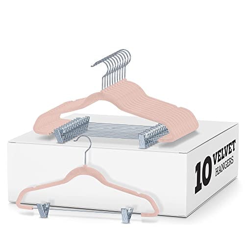 Zober Premium Velvet Skirt Hangers (10-Pack)