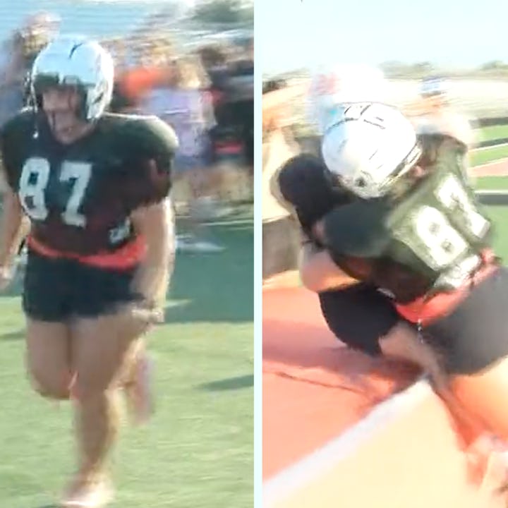 Moms of high school football players got to experience the game for themselves and tackle their sons...