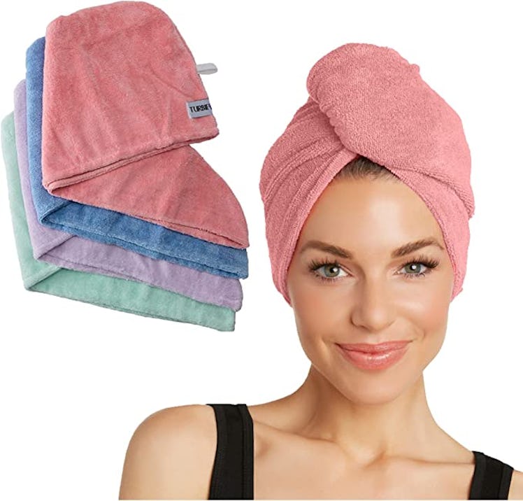 Turbie Twist Microfiber Hair Towel Wrap (4-Pack)