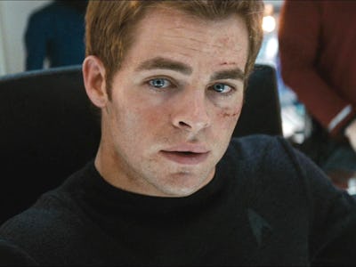 Chris Pine as James T. Kirk in Star Trek 2009