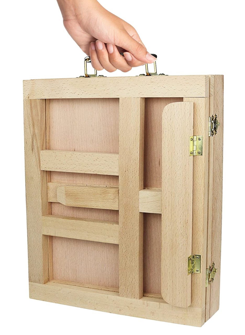 Greenco Beech-Wood Portable Art Desk Easel and Book Stand with Drawer