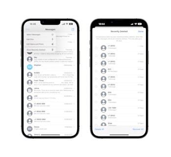 How to recover deleted text messages in iOS 16