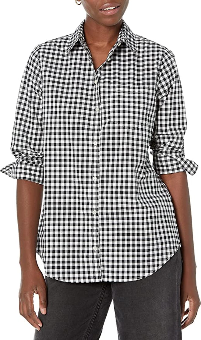 Amazon Essentials Long-Sleeve Button-Down Poplin Shirt