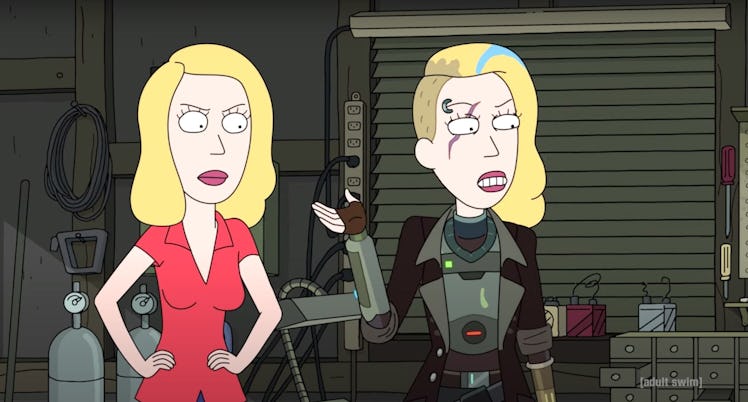Beth and Space Beth in the Rick and Morty season 4 finale
