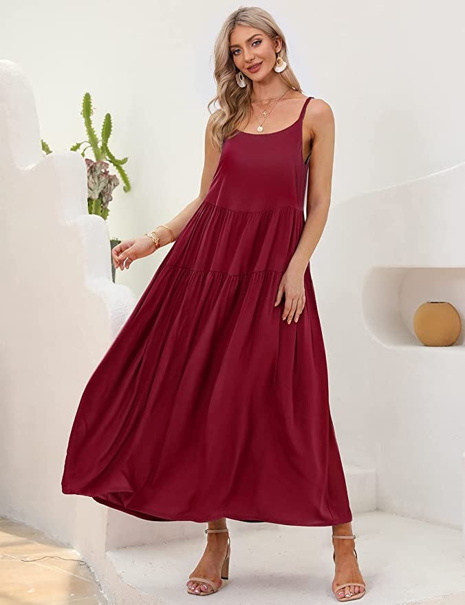YESNO Spaghetti Strap Maxi Dress
