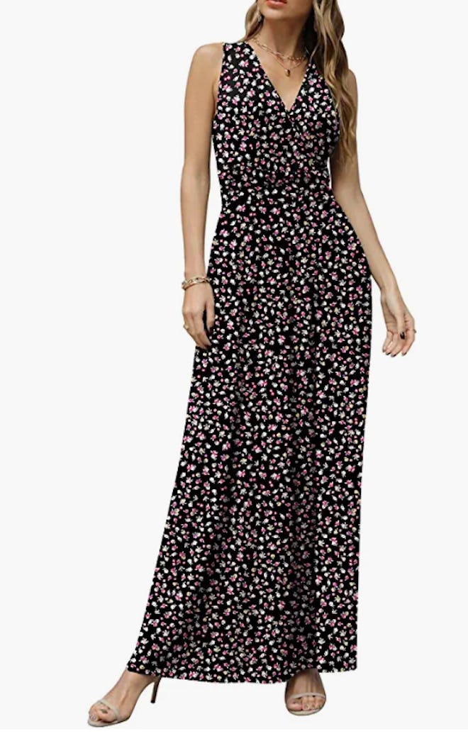 CATHY Sleeveless V-Neck Maxi Dress