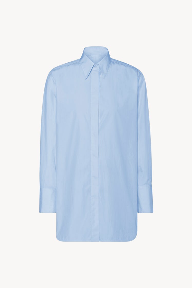 The Row oversize blue button-down shirt