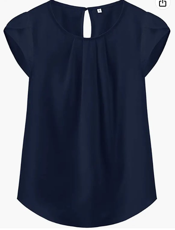 TASAMO Round Neck Pleated Top