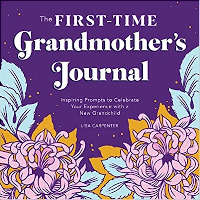 Purple paperback journal with floral designs is a great grandparents day gift for grandma