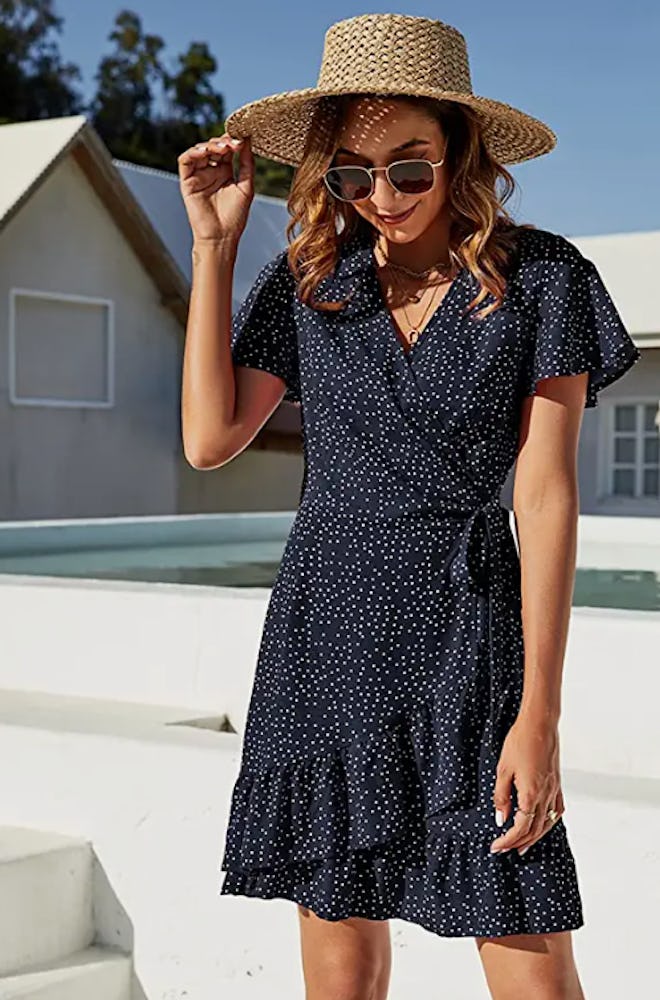 Naggoo Wrap V Neck Dress