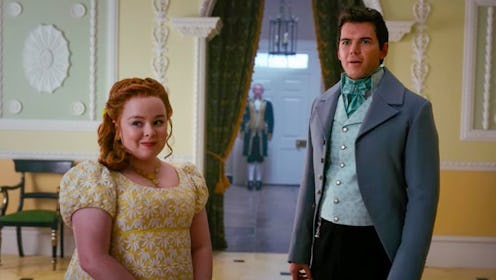 'Bridgerton' actors Nicola Coughlan as Penelope Featherington and Luke Newton as Colin Bridgerton