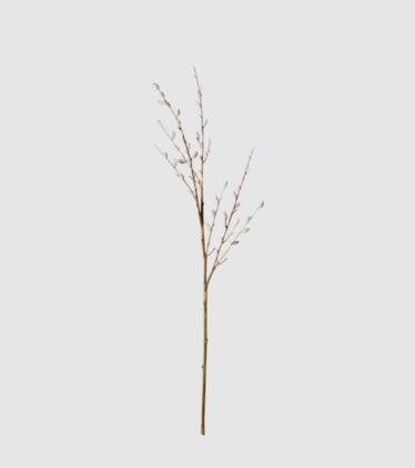 Faux Pussy Willow Branch - Grey