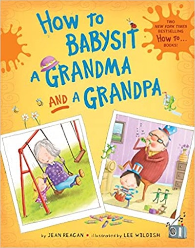 How to babysit a grandma and a grandpa in a yellow box set is a great grandparents day gift