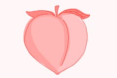 illustration of a peach