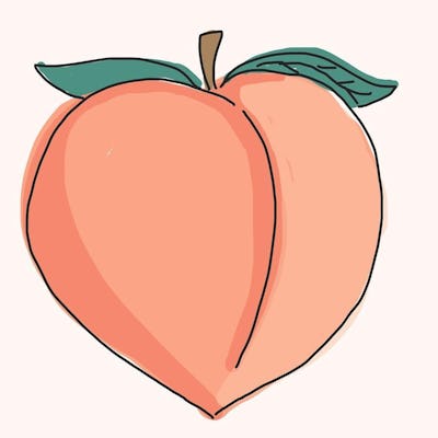 illustration of a peach