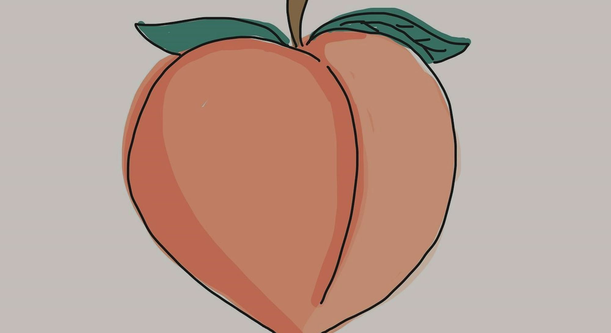 illustration of a peach